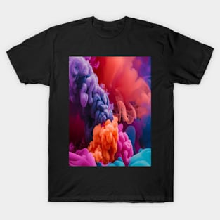 Abstract, Marble, Watercolor, Colorful, Vibrant Colors, Textured Painting, Texture, Gradient, Wave, Fume, Wall Art, Modern Art T-Shirt